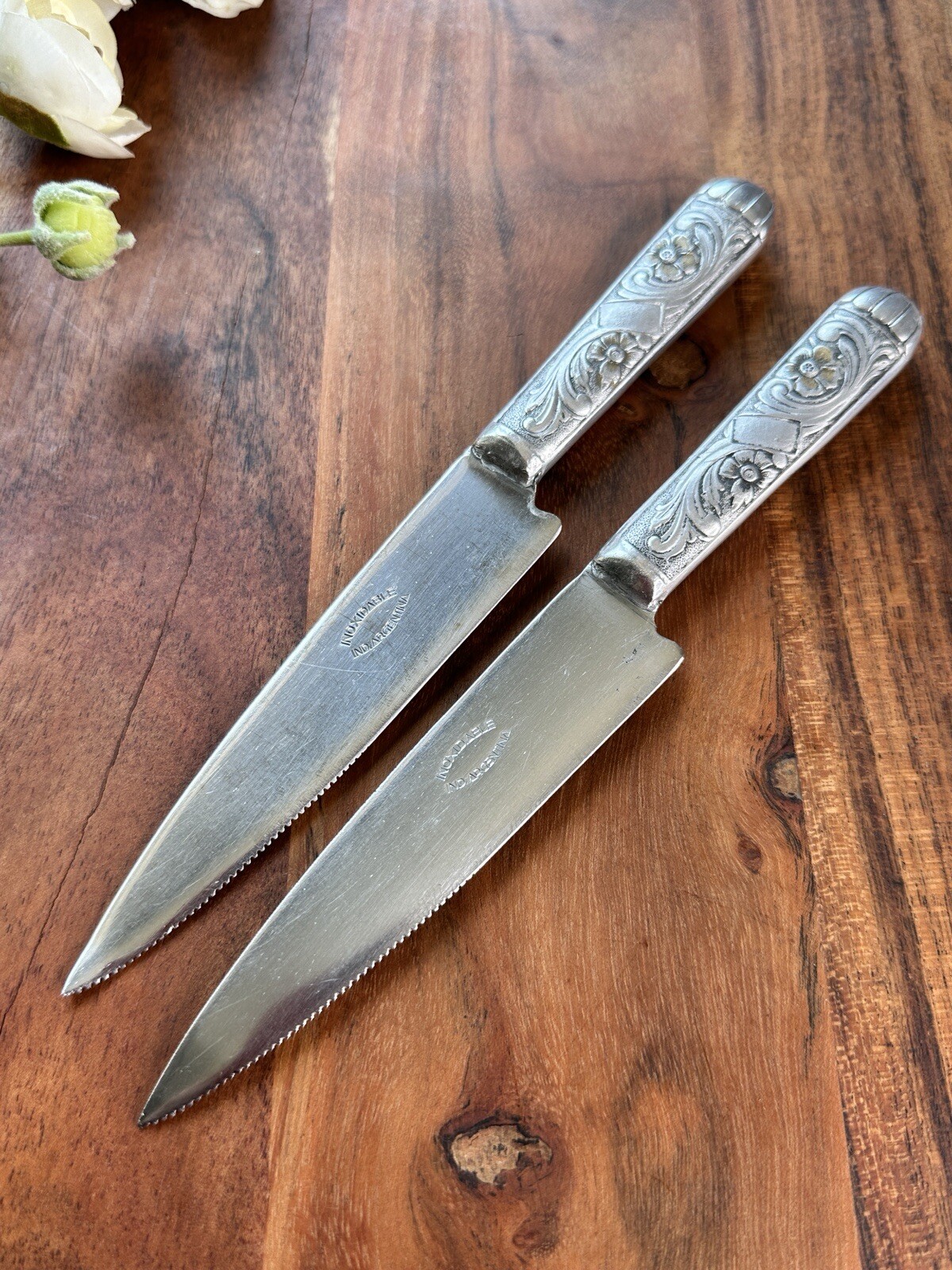 Vintage Argentinian Inoxidable Stainless Steel Silverware Flatware Set