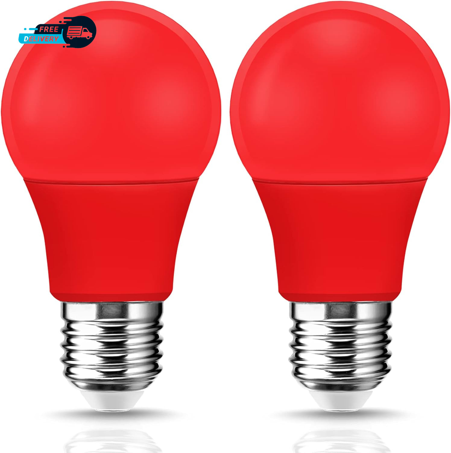 LED Red Light Bulb 60W Equivalent, A19 LED E26 Base Red Color Light Bulbs