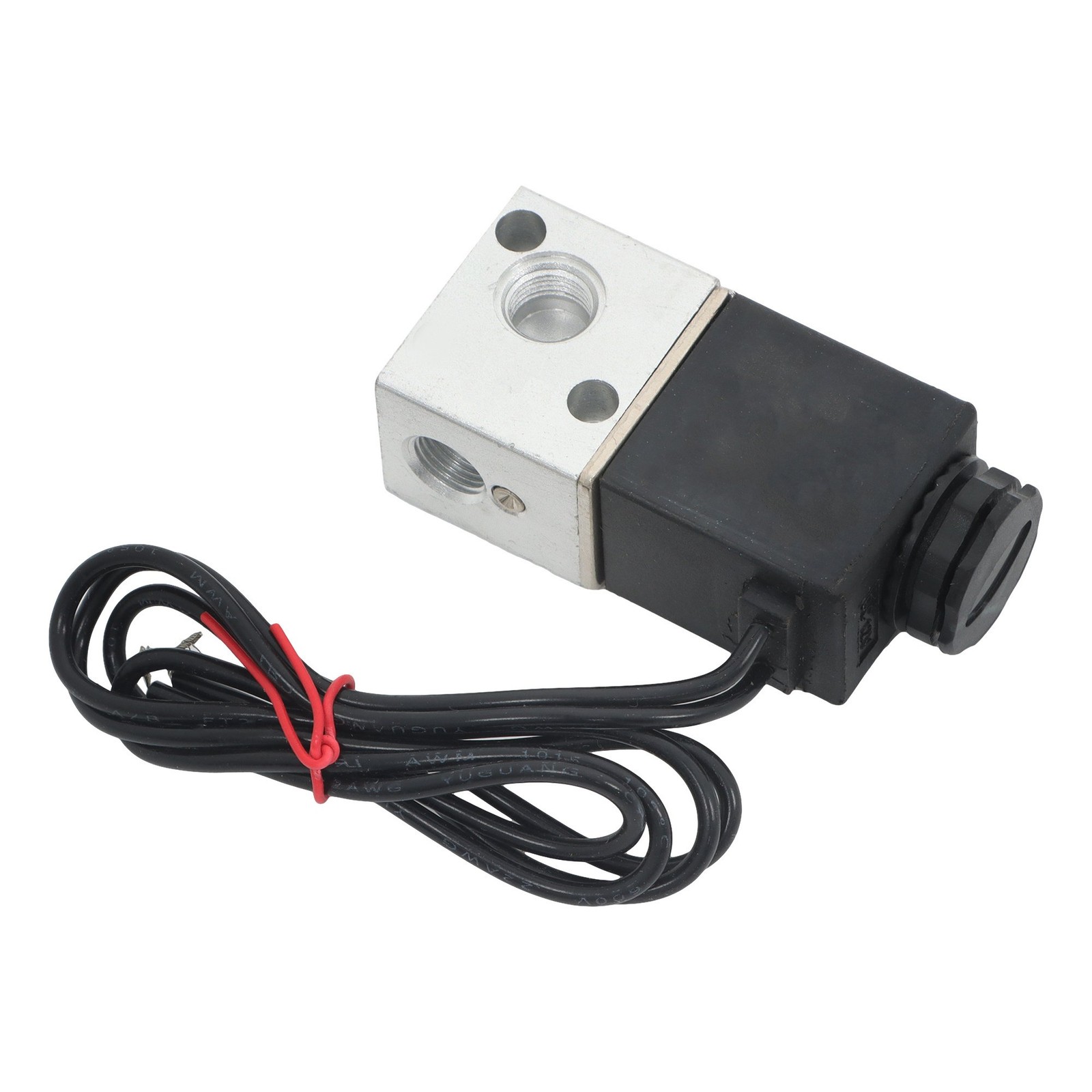 12V DC Zero Differential 3 Way Solenoid Valve 1/8" NPT Air Water Valve