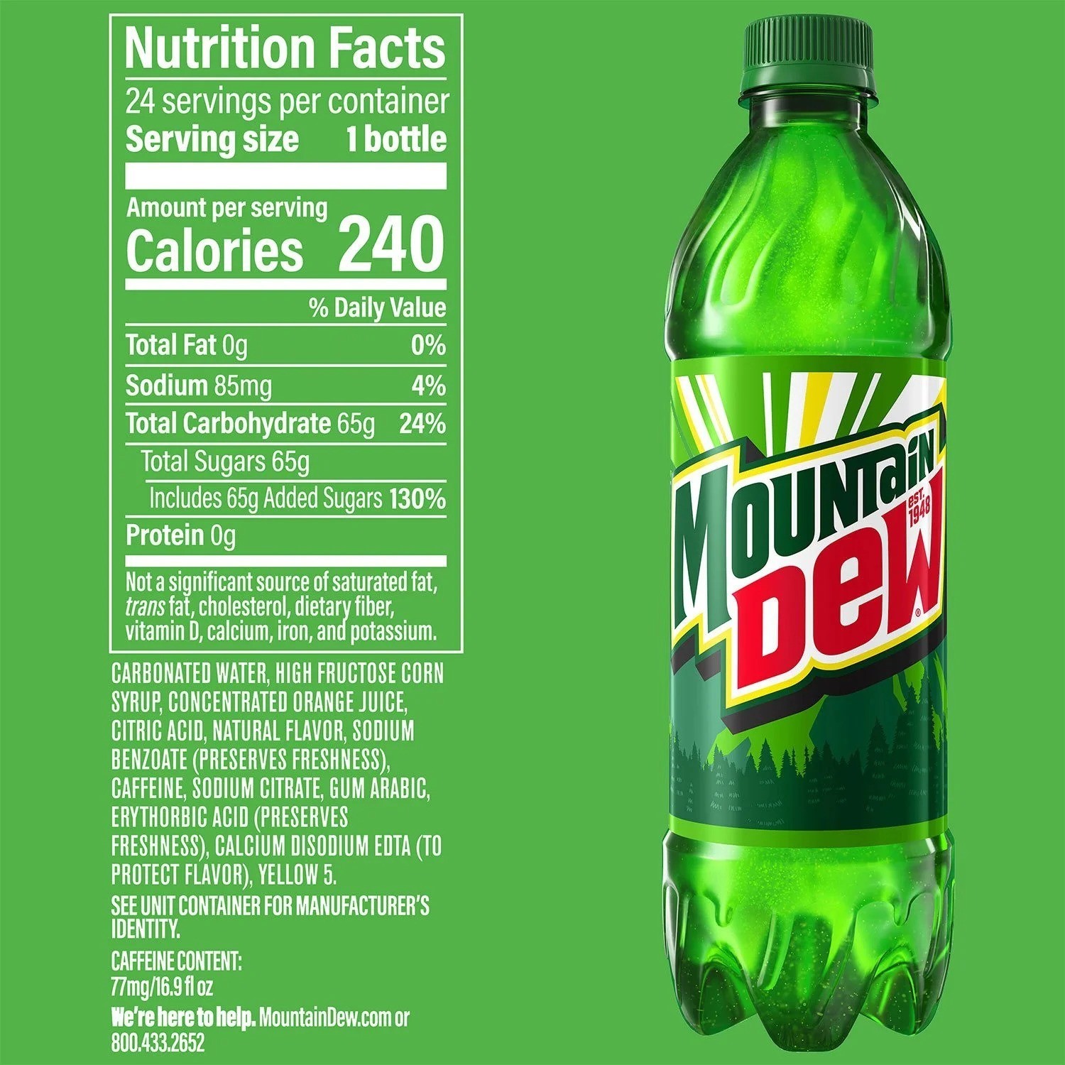 Mountain Dew Soda (16.9 fl. oz., 24 pk.)