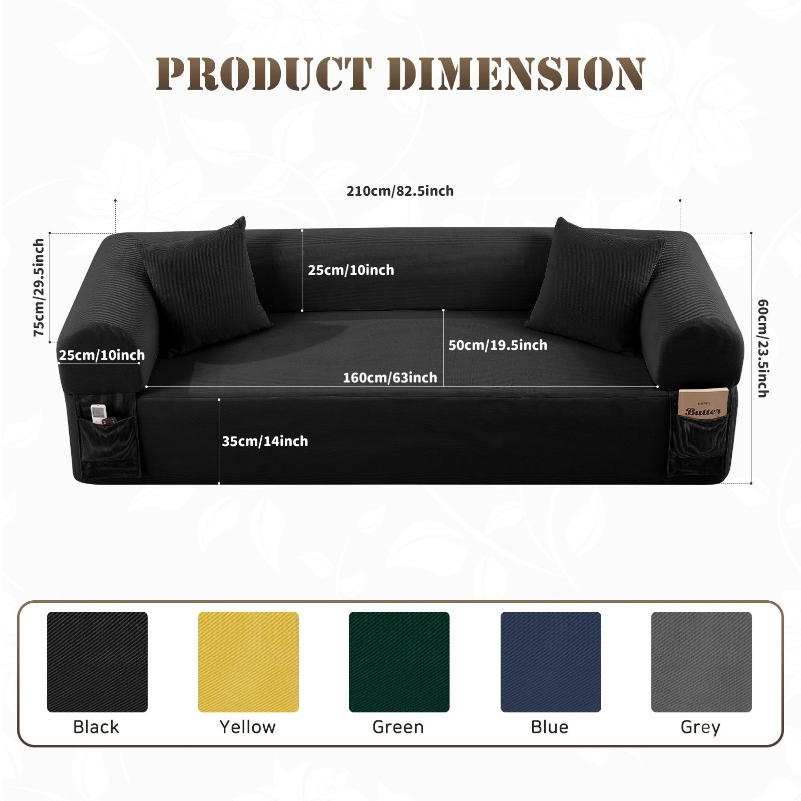2-in-1 Convertible Sofa Bed,Corduroy Cloud Floor Boneless Couch for Living Room
