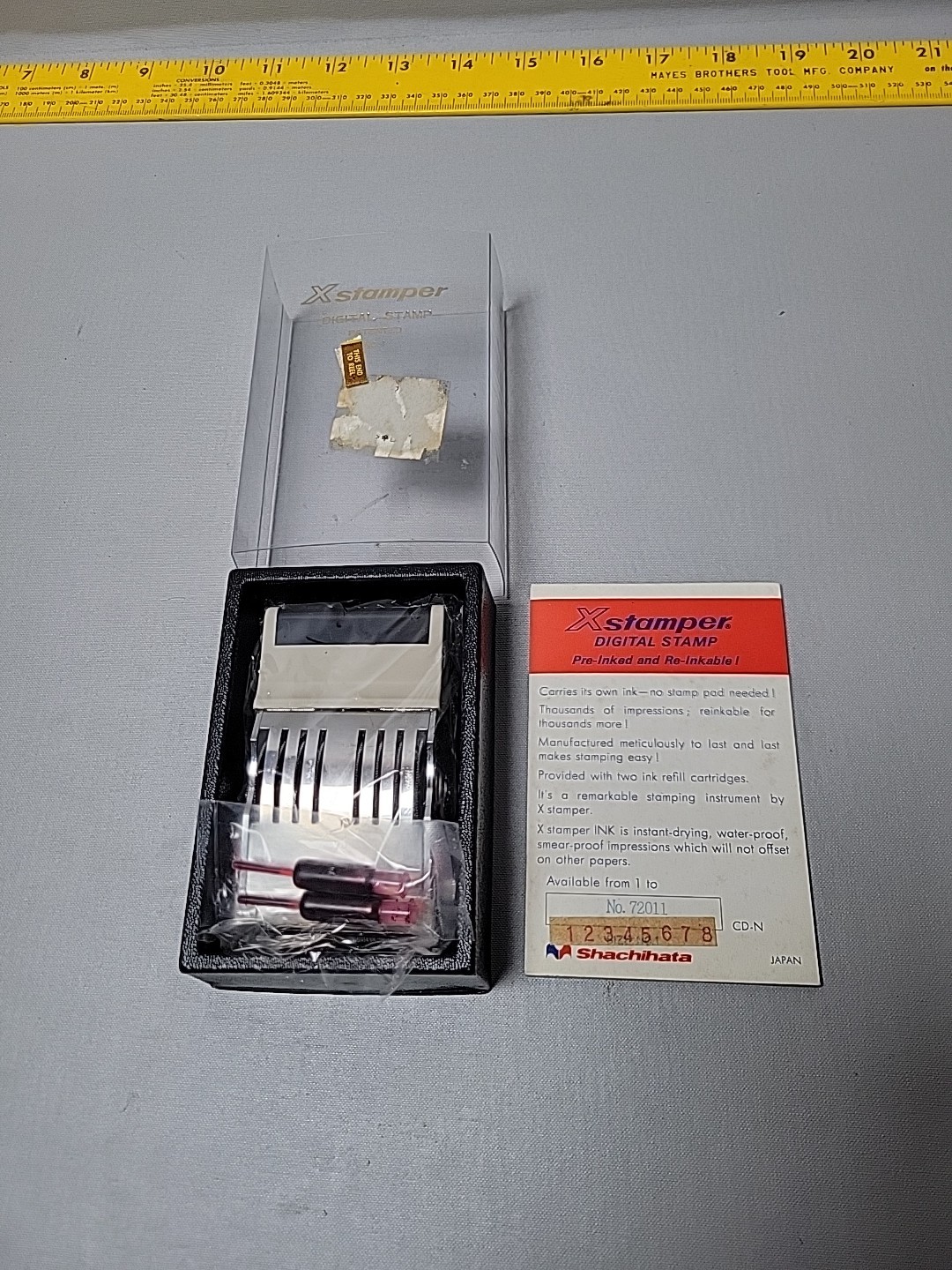 Vintage Shachihata XStamper Pre-inked  Digital Stamp Japan