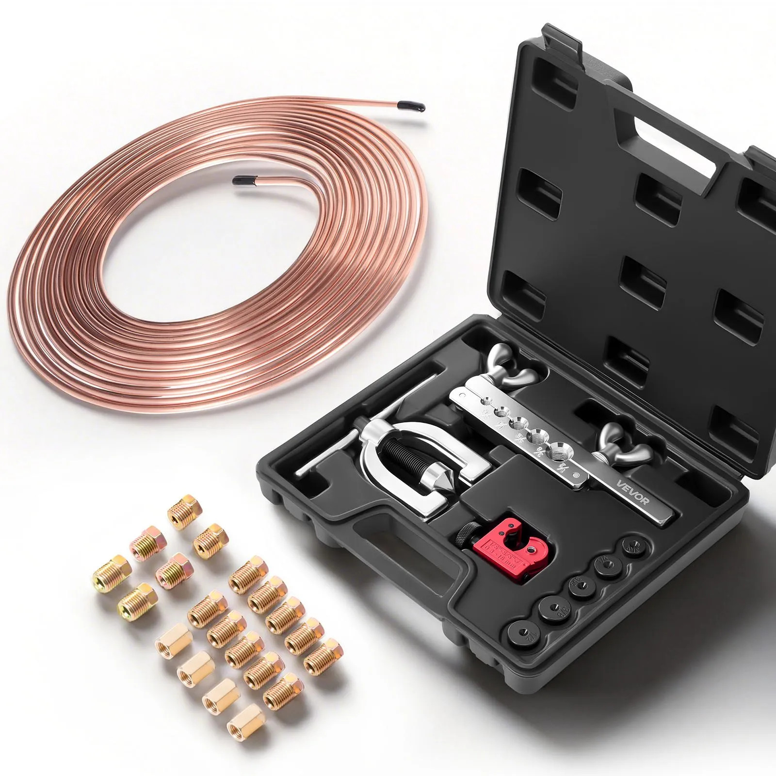 VEVOR 3/16" Brake Line Repair Kit, 45° Double & Single Brake Line Flaring Tool K
