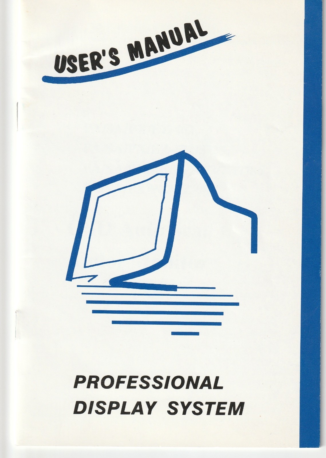 Professional Display System User's Manual OSD AUTO SCAN COLOR MONITOR BOOKLET