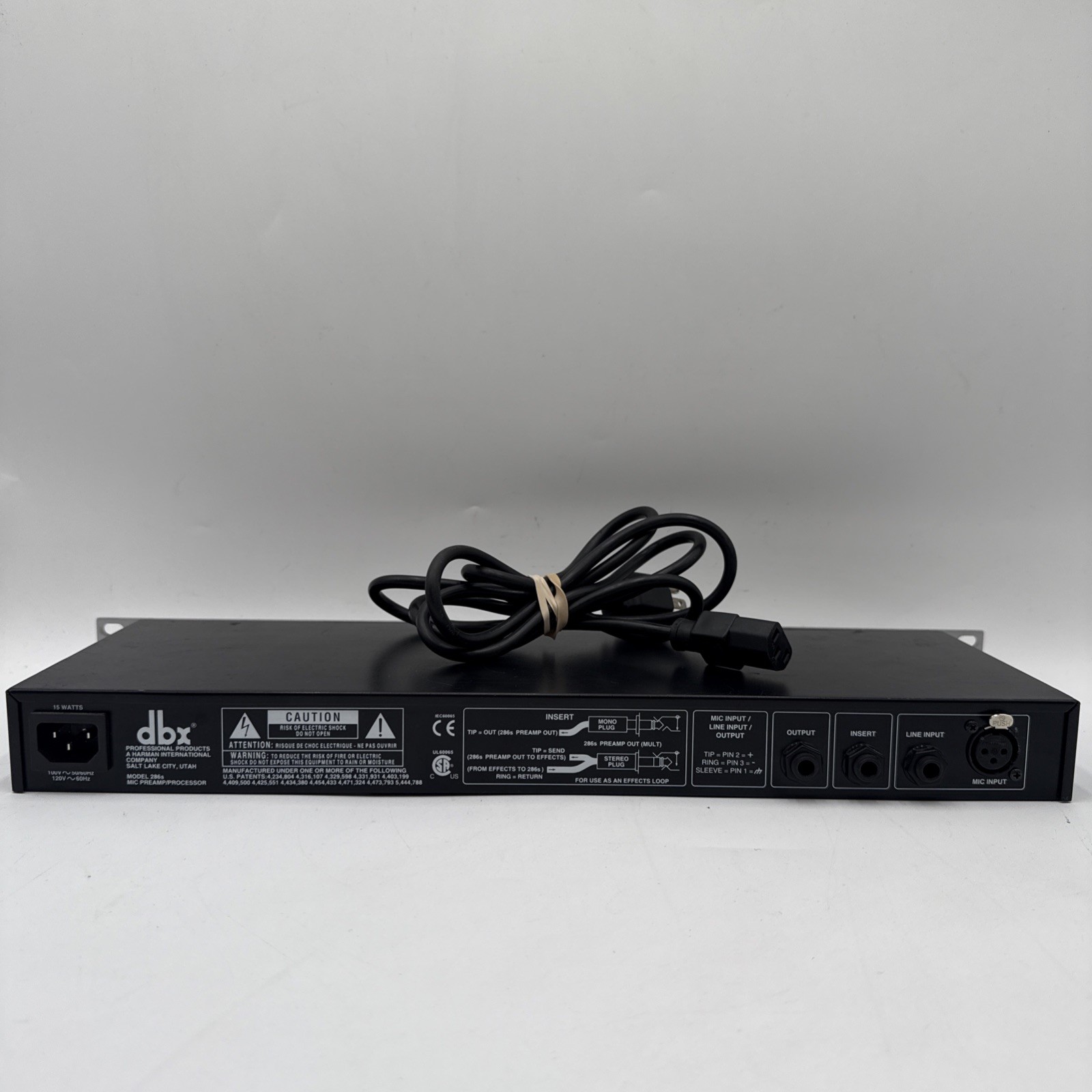 DBX 286s Microphone Pre-Amp Processor Audio Enhancer Channel Strip TESTED
