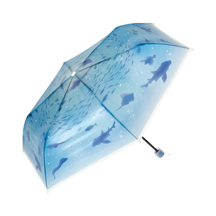 Enosui x Wpc.  [Good morning, large aquarium] Mini Blue Folding Umbrella JP F/S