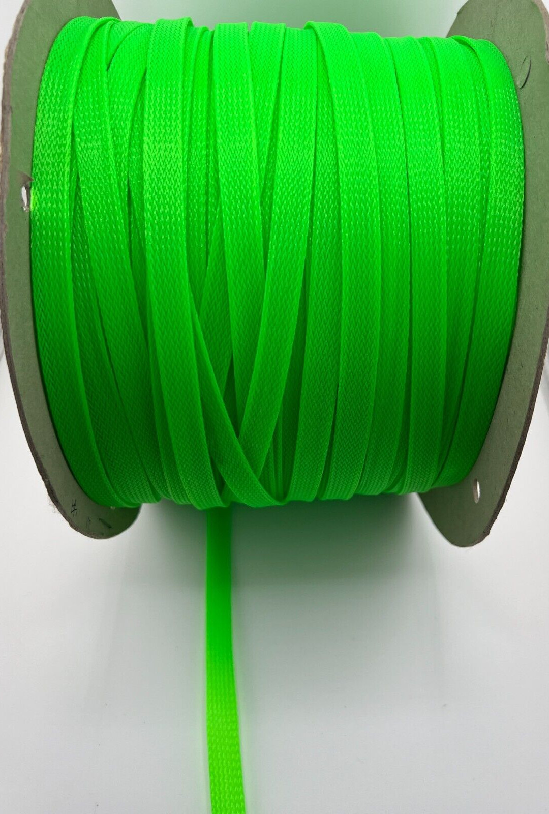 Polyurethane 1/2 inch 6mm braid expandable cable sleeving UV Green 16.4 Ft (5m)