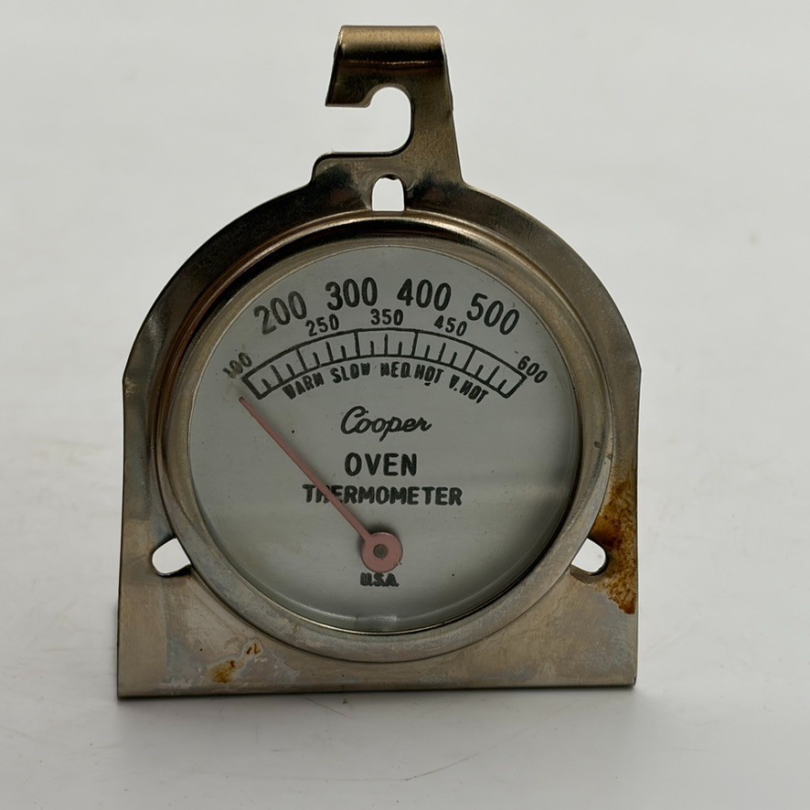 Vintage Copper Oven Thermometer 100F to 600F Kitchen Tool Made In USA