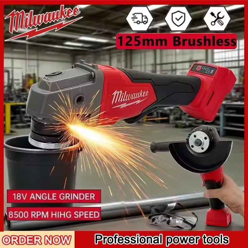 Milwaukee M18 18V Angle Grinder 125mm Brushless Cordless Tool Kit