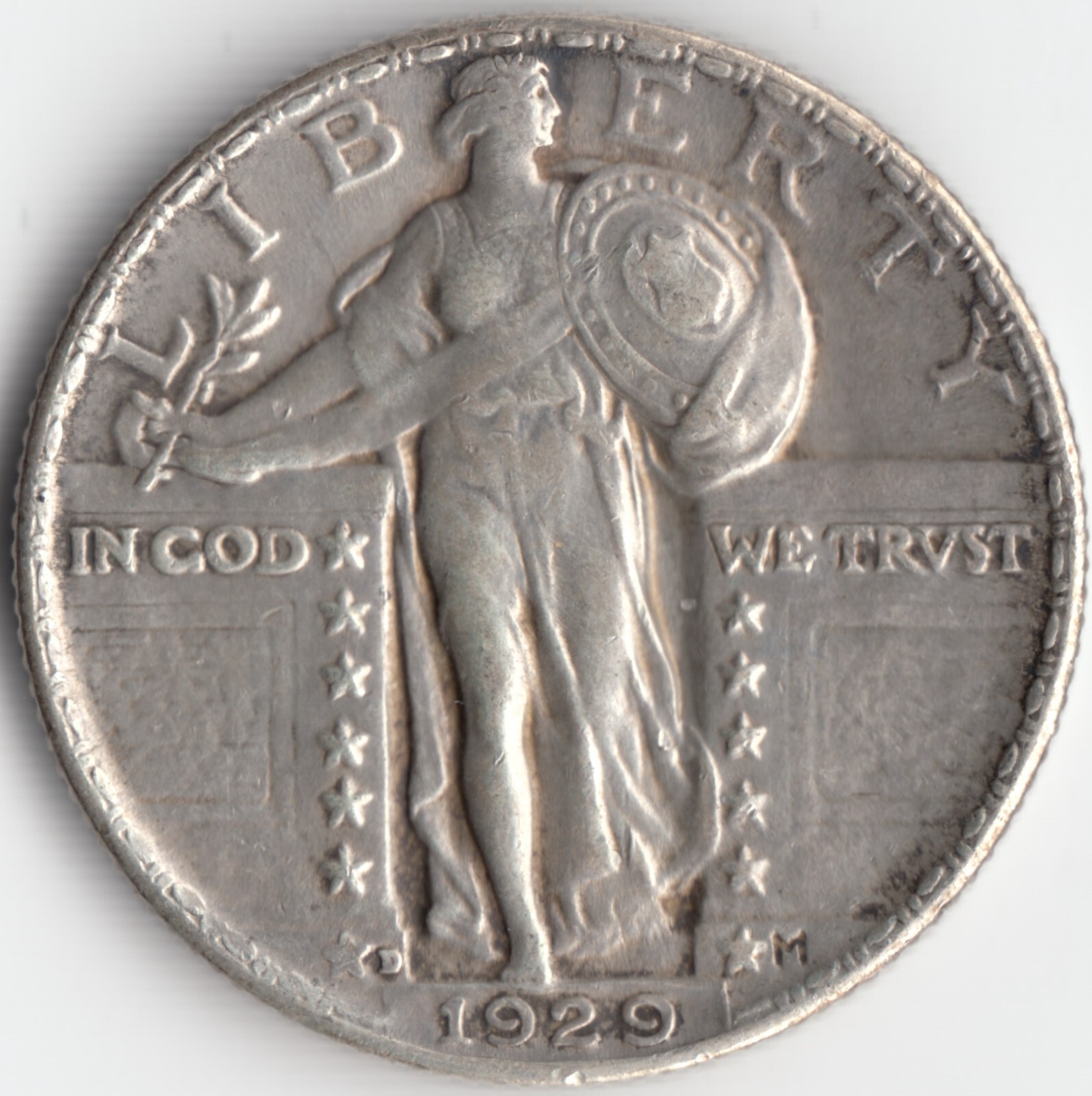 1929 D Standing Liberty Quarter, AU+, Minimum Full Head