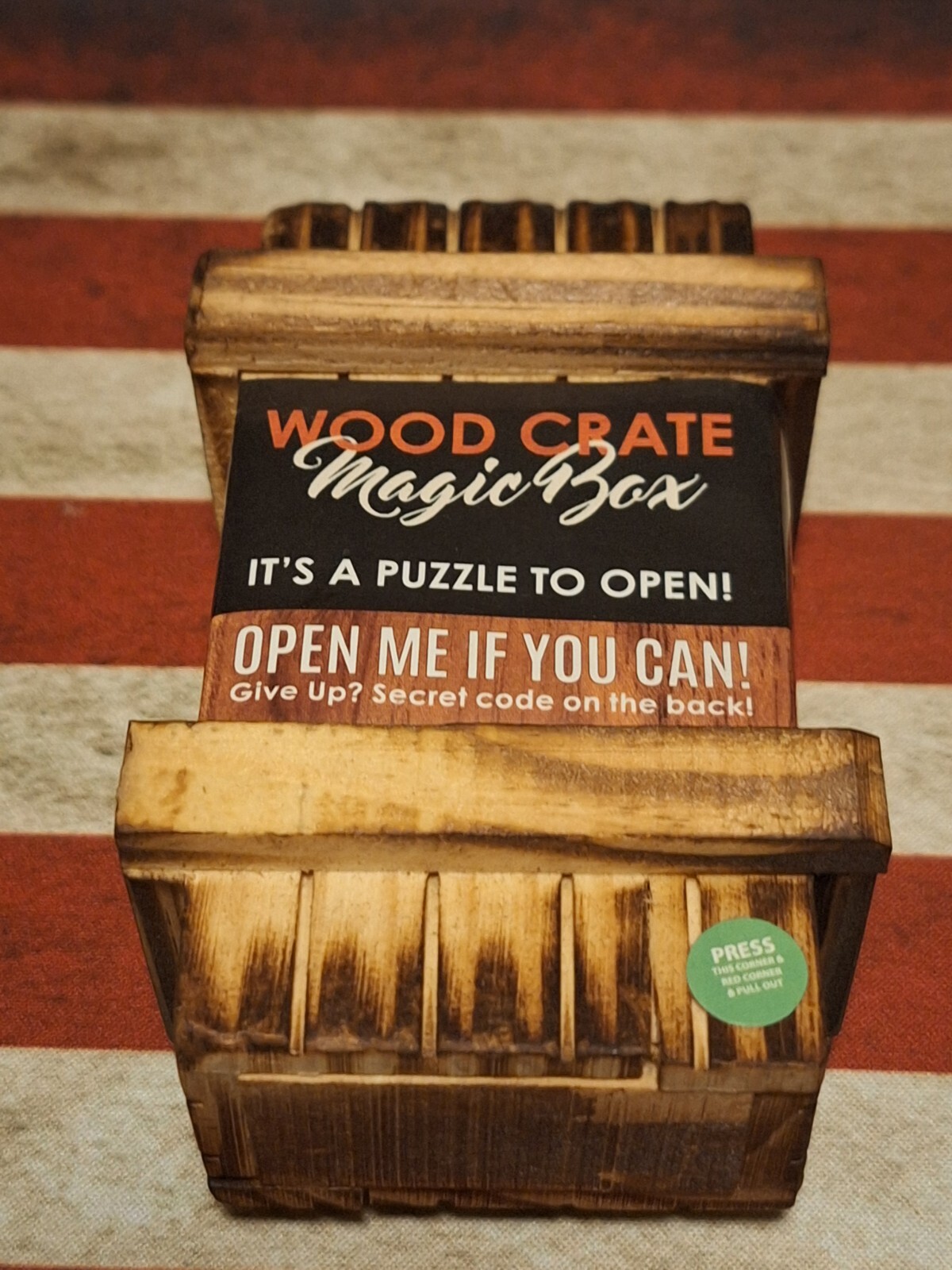 Wood Crate Magic Puzzle Box
