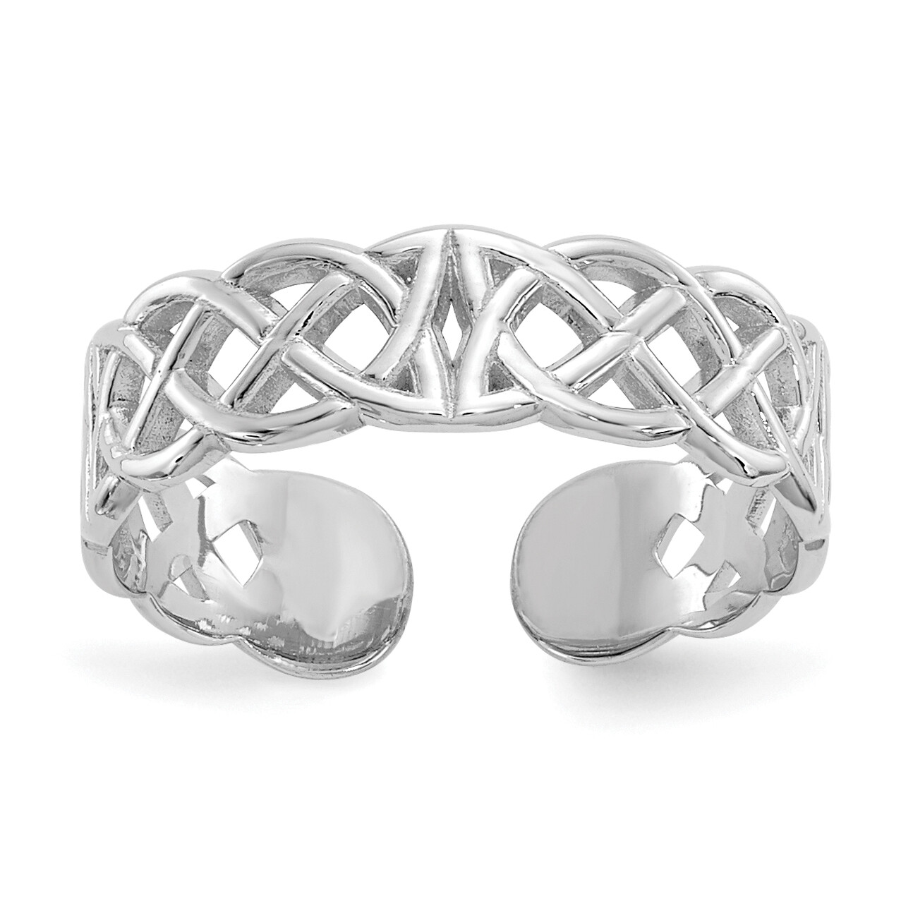 14k Gold Polished w/ Design Toe Ring K5104
