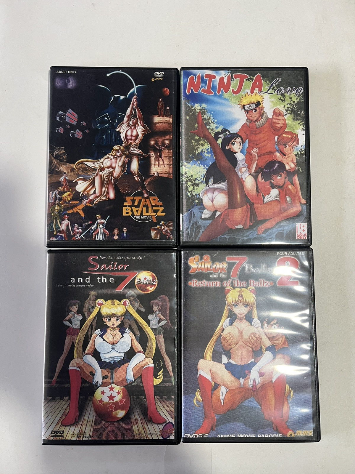SAILOR AND THE 7 BALLz & STAR BALLz & NINJA LOVE: DVDs PARODY BUNDLE