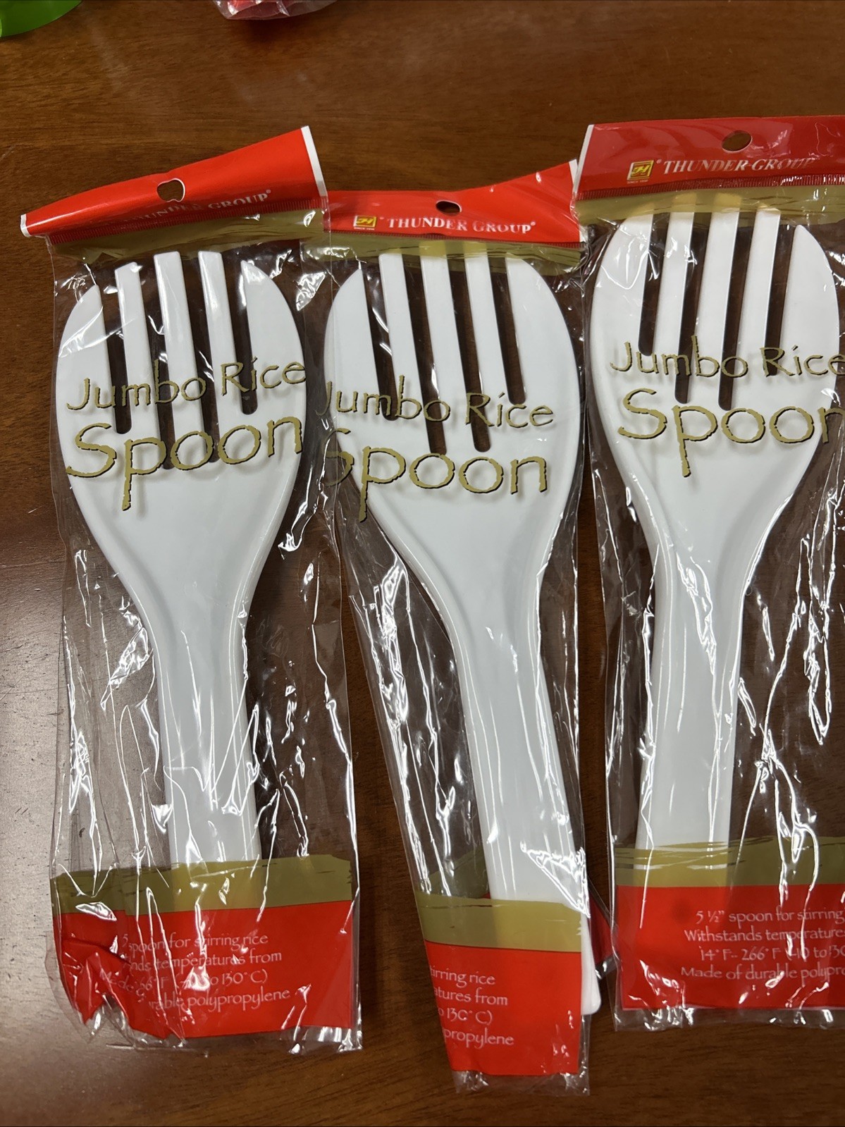 3Pcs White Jumbo Large Plastic Rice Paddle Spatula Scoop Fork-Like Spoons