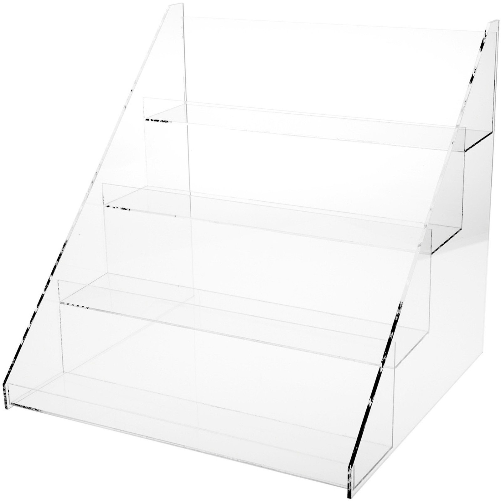 Plymor Acrylic Flanged Stairs, 17.5" H x 19" W x 17.5" D