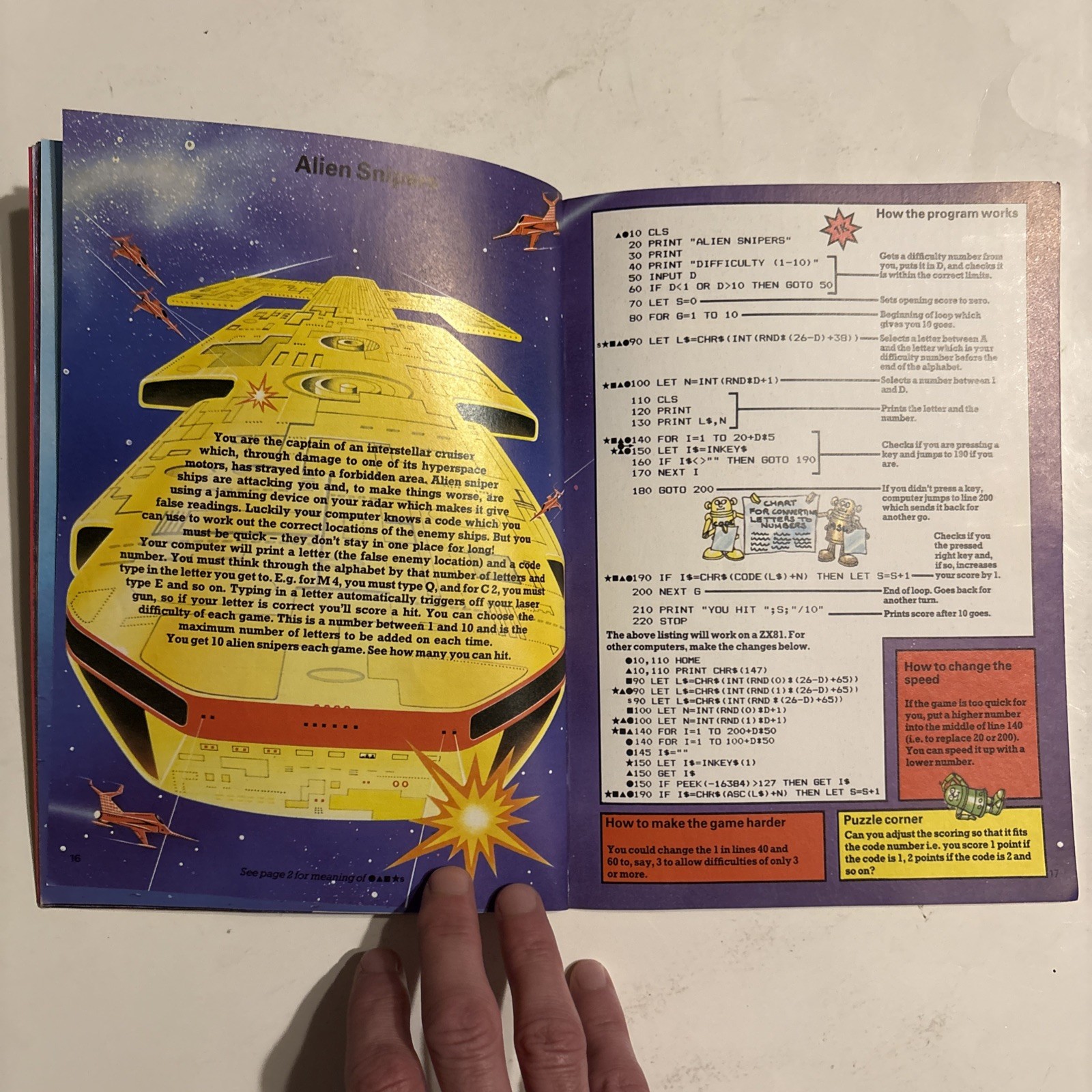 RARE Vtg Computer Spacegames Program Book TRS-80 BBC Apple Usborne 1982 BASIC