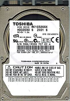 Used 39Shop Toshiba Mk1032Gsx 100 Gb Hdd2D30 S Zk01 China Good No.km680