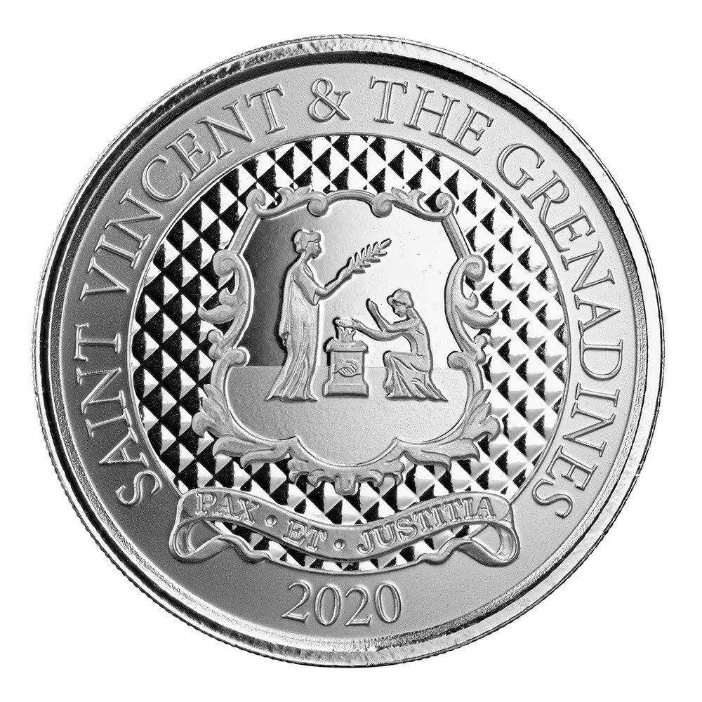 2020 EC8 St Vincent Grenadines Coat of Arms 1 oz Silver BU