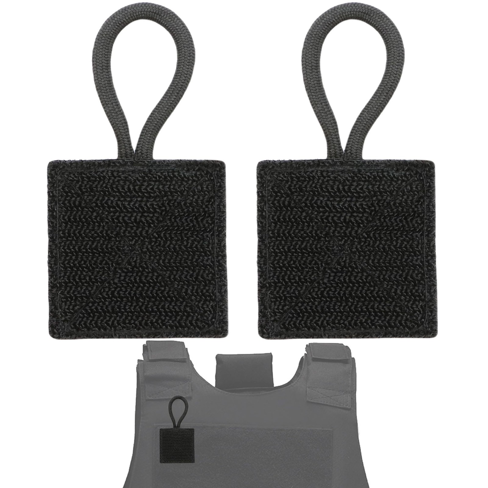Terixe 2 Pack Mic Clips for Law Enforcement, Black Radio Holders,