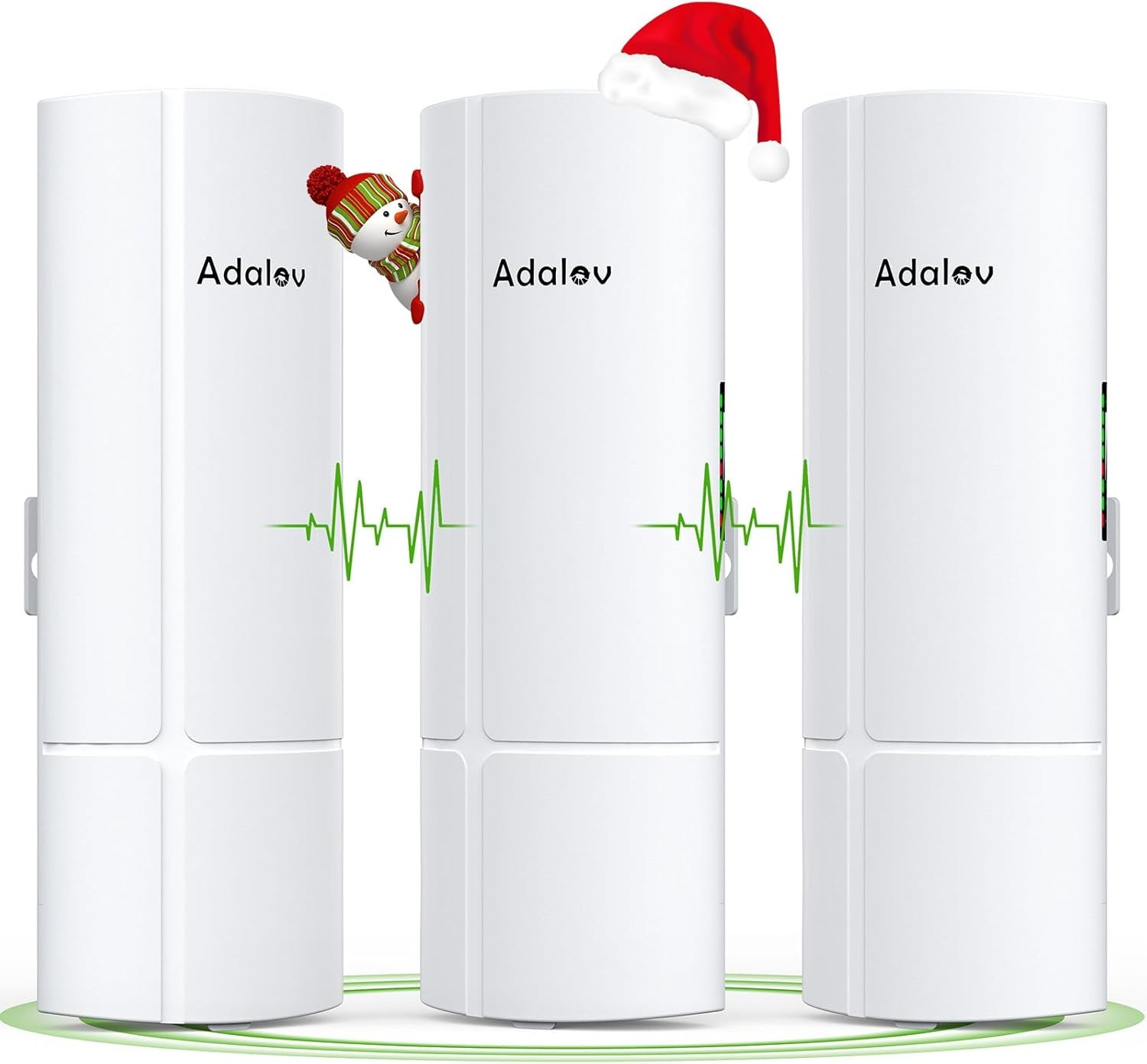 Adalov CPE369 3PCS Wireless Bridge Kit Gigabit Point to 2 Points WiFi Bridges