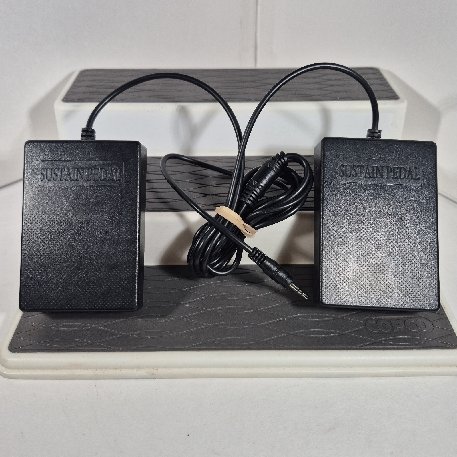 One Pair Electronic Drum Double Pedal Sustain Pedal Foot Switch 3.5"L x2.5"W