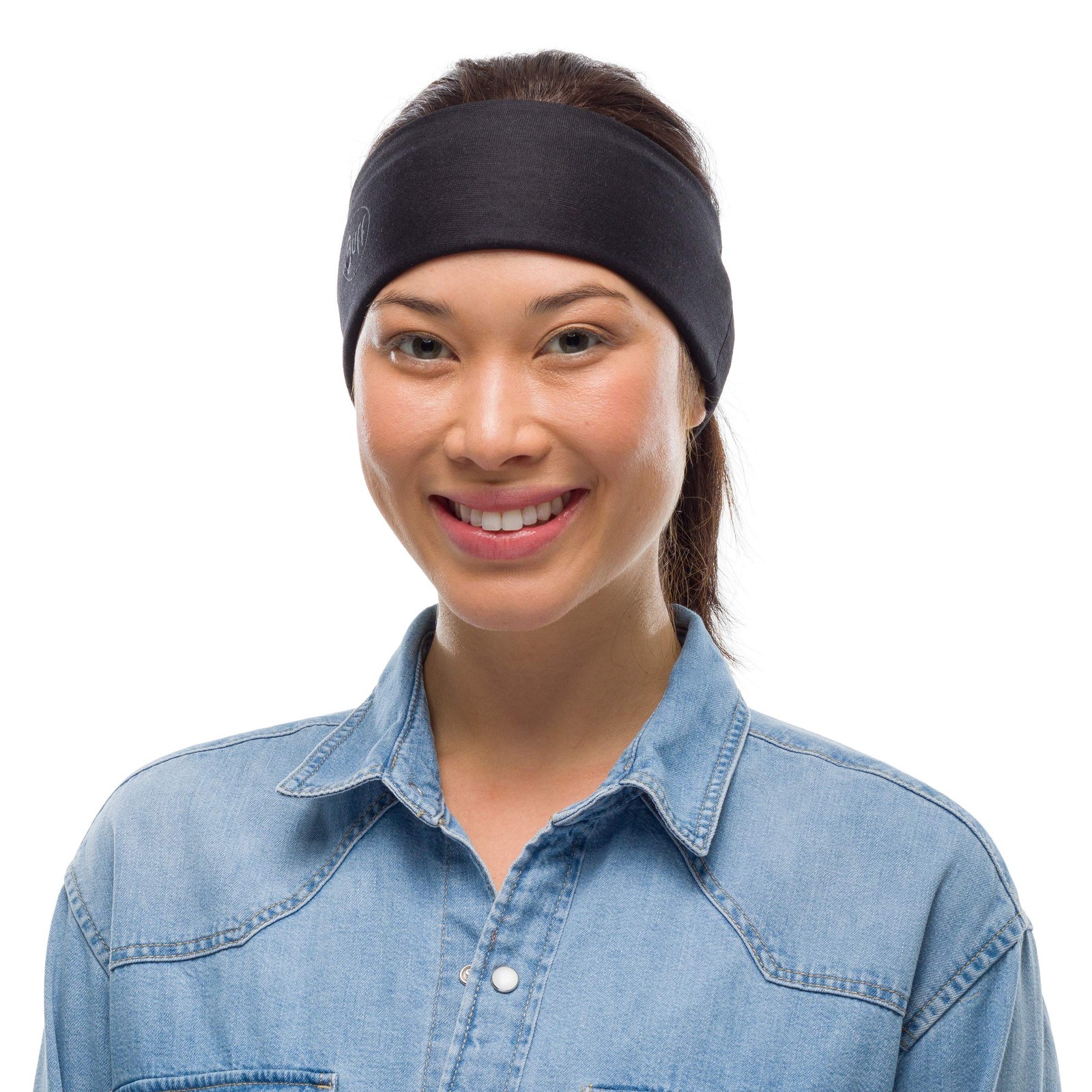 BUFF Original EcoStretch Neck Covering UPF 50 Multi-functional Black Bandana