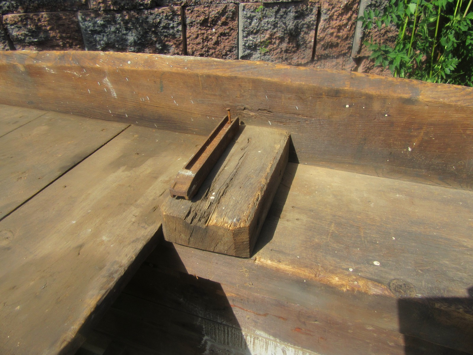 Antique Wood Carpenters Tool Workshop Saw Sharpening Work Bench Workbench