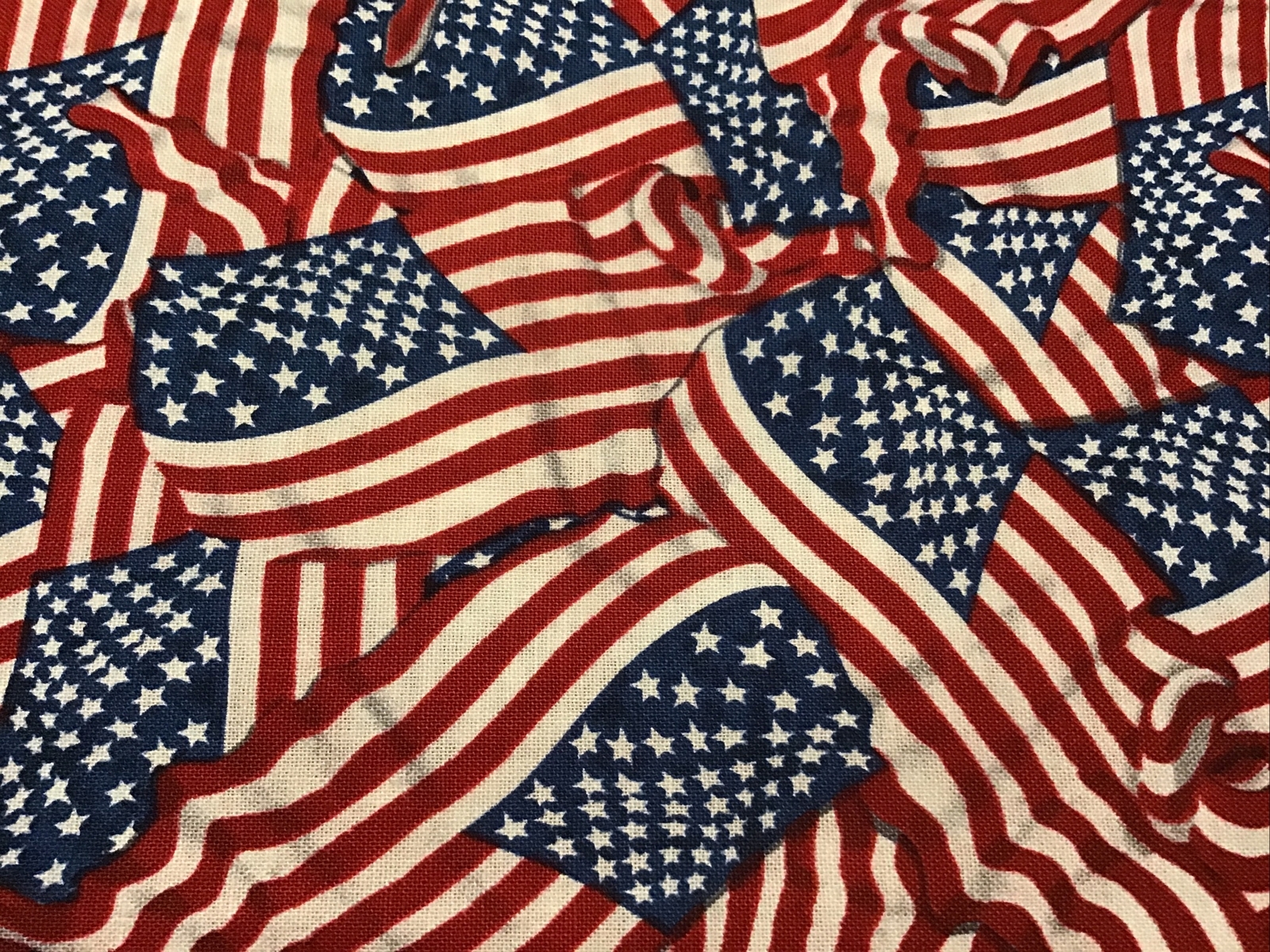 Fabric American Flags 2042, sold by the yard