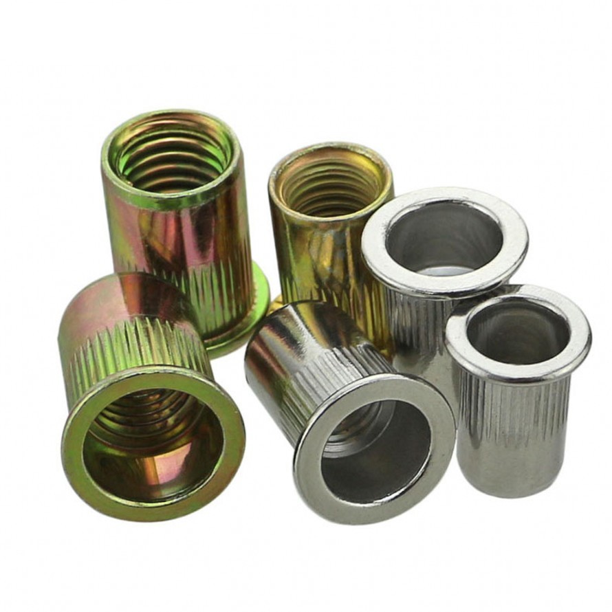 M6 / 6MM IRON COLOR ZINC PLATED RIVNUTS NUTSERTS RIVET NUTS QTY 25