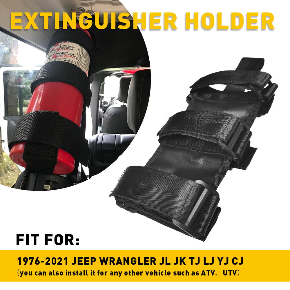 Car Roll Bar Fire Extinguisher Holder Mount Bracket Adjustable for JeepWrangler