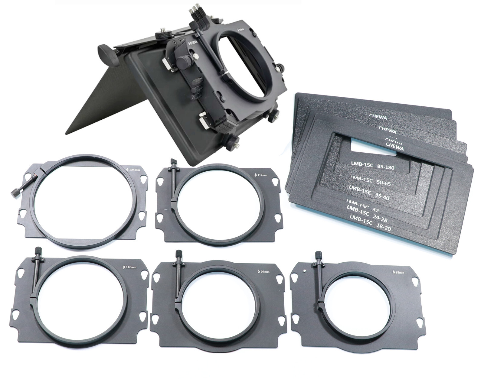6 In 1 LMB-15 4x5.65 Matte box 85/95/110/114/136/156MM For Arri Lens MatteBOX