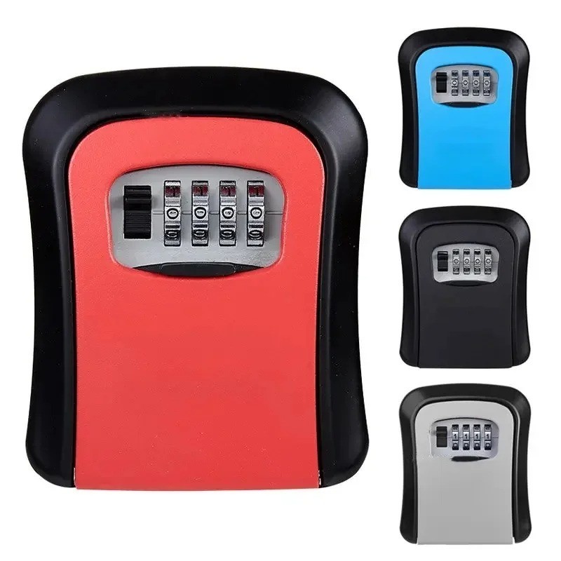 Wall Mount Key Lock Box 4 Digit Combination Key Safe Security Storage Organizer