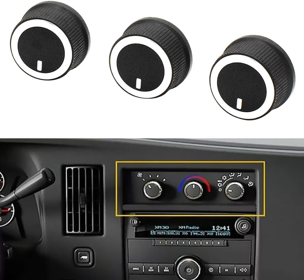 Temperature Control Knob Climate Heater Control Knob Compatible with Van 3PCS