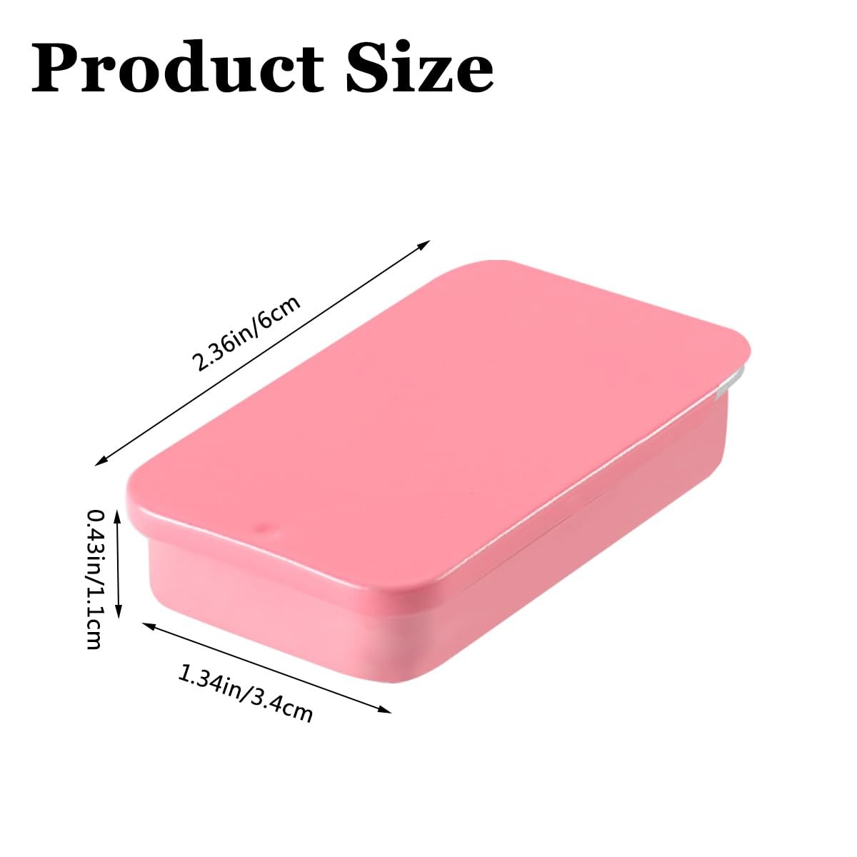 20 PCS Metal Tin Box Containers, 10 Colors Mini Rectangular Slide Top Tin Box...