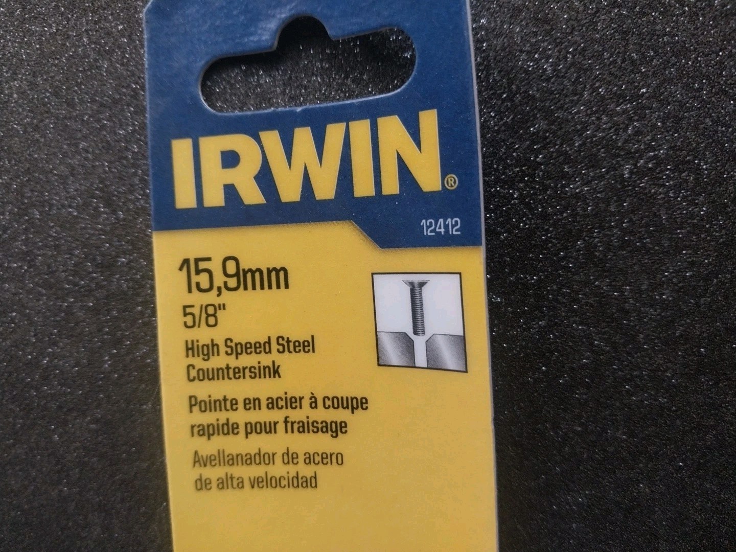 Irwin 12412 5/8" High Speed Steel Countersink