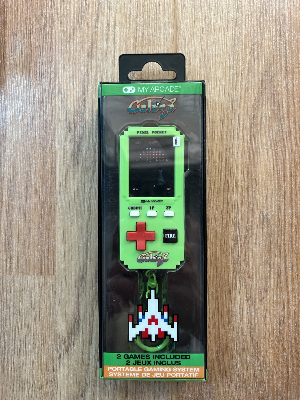 Galaga Pixel Pocket Pro Portable Handheld Gaming System with 2 Games My Arcade