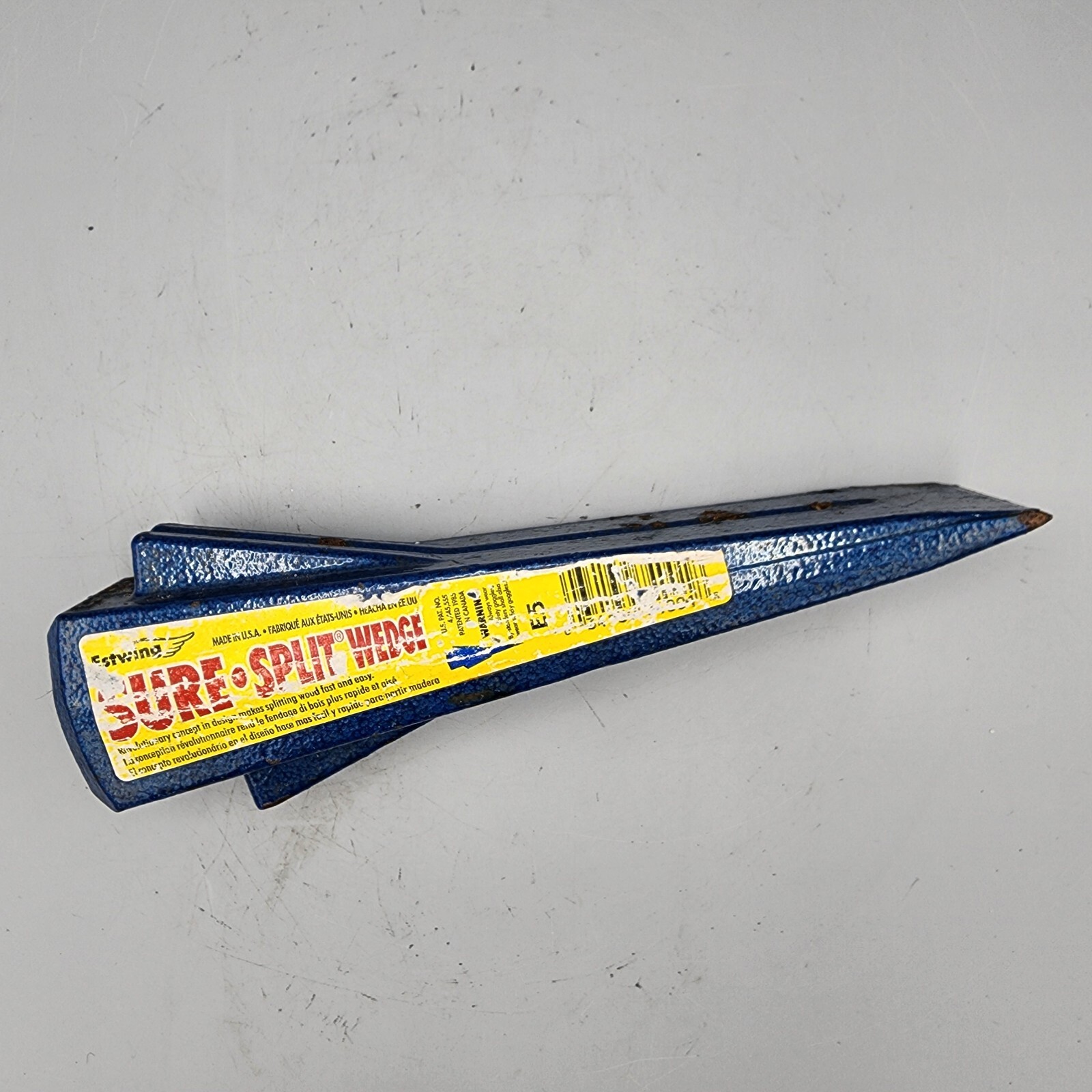 Estwing E-5 Sure Split Wedge 1-7/8-Inch Cutting Edge, 9-Inch Blue Wood Cutting