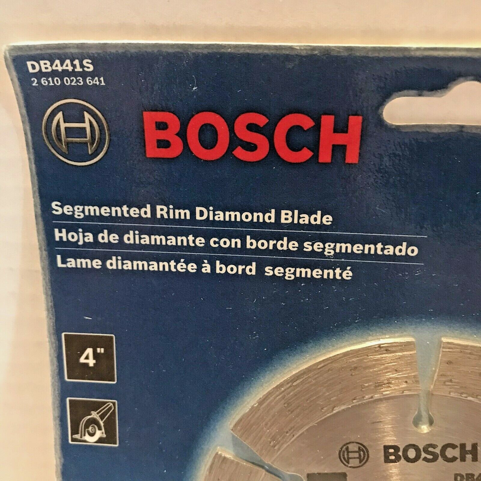 BOSCH # DB441S 4" SEGMENTED RIM DIAMOND BLADE FOR ROUGH , FAST CUTS - SHIPSFREE