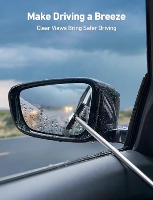 Car Windshield Cleaner Tool, Window Cleaning Kit with with a Mirror Squeegee
