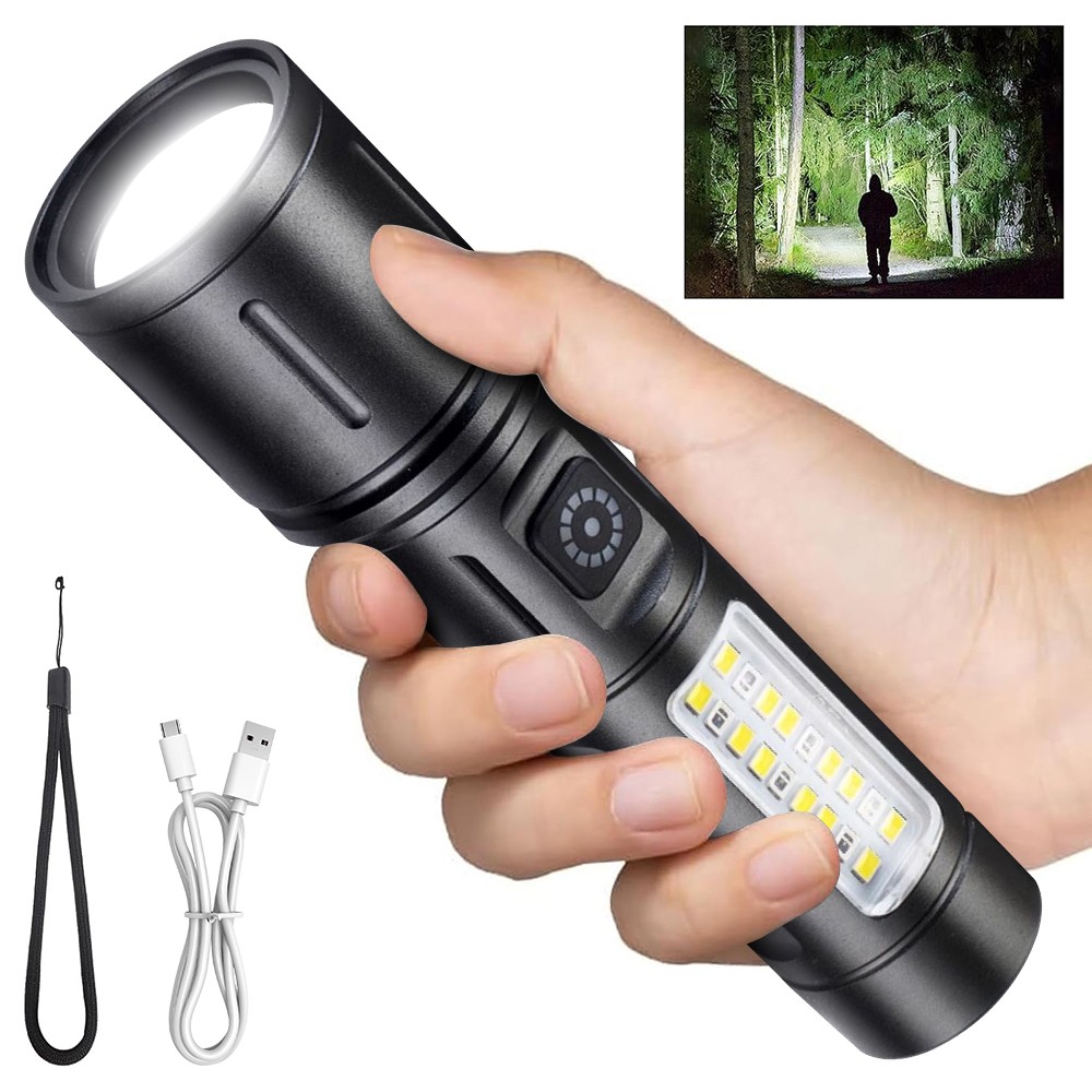 2Pack 99000000LM Super Bright LED Tactical Flashlight Rechargeable Flashlights