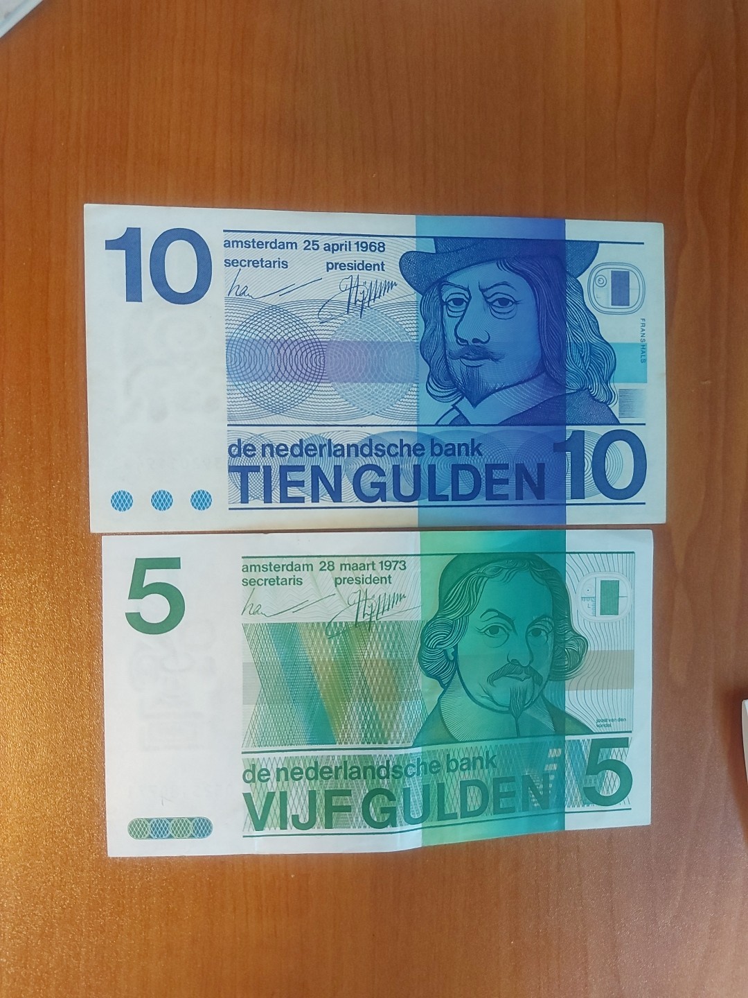 Netherlands 5 10 Gulden 1968 1973 Dutch Guilder Vintage Banknotes Bill Amsterdam