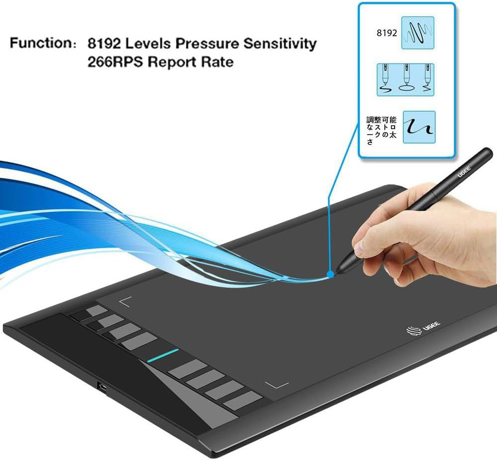 Drawing Tablet Graphics, M708 V2 Upgrade Pc&Computer&Android Device,10X6