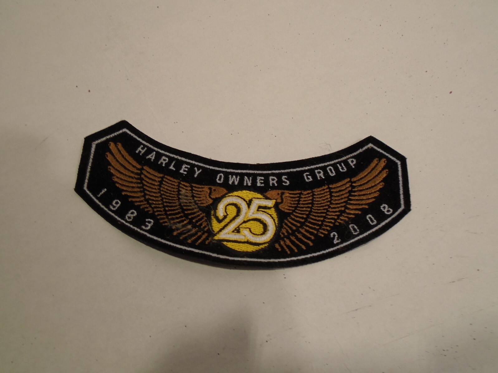 HARLEY DAVIDSON OWNERS GROUP 1983-2008 25 YEARS VEST JACKET PATCH