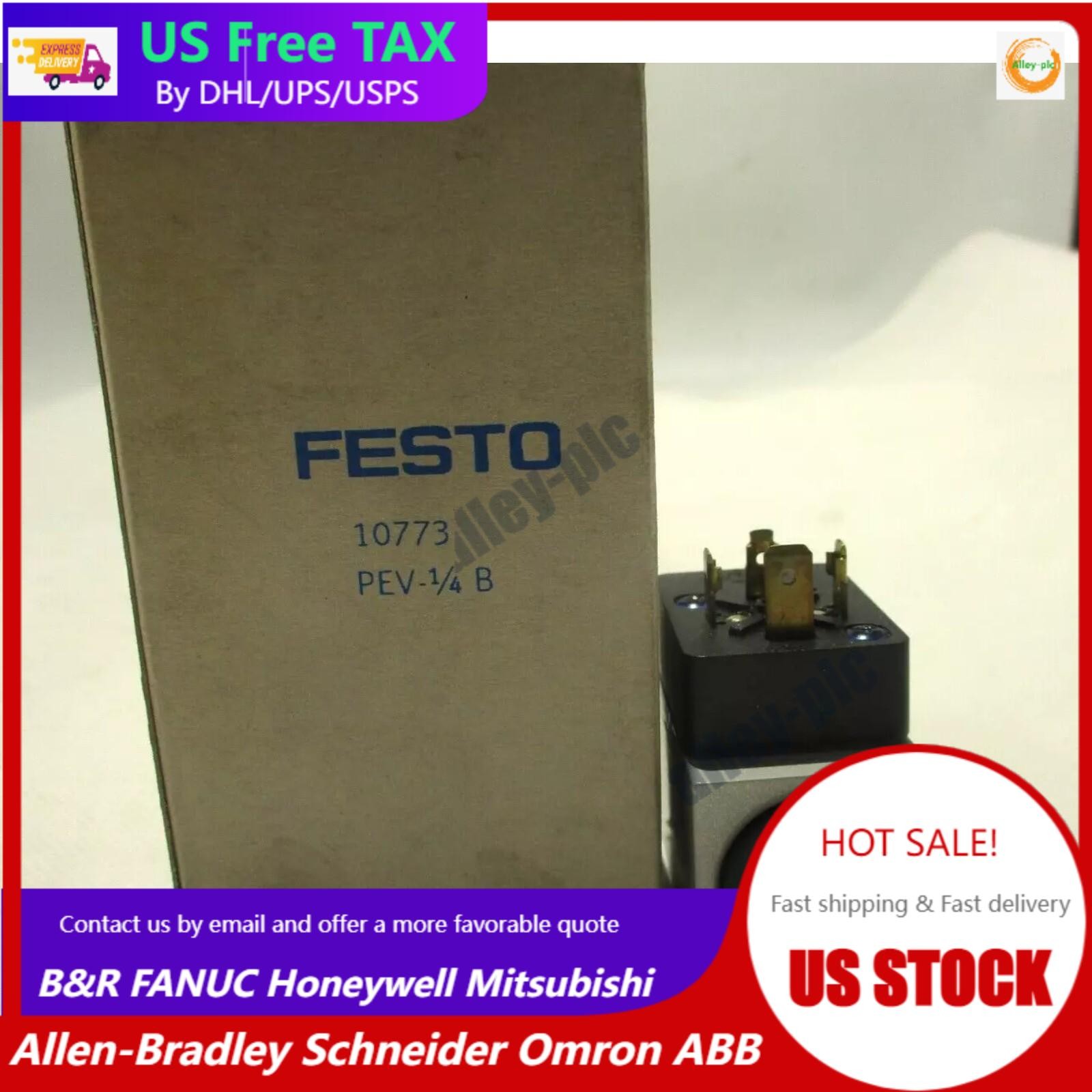 US FREE TAX New Festo PEV-1/4-B 10773 Pressure Switch