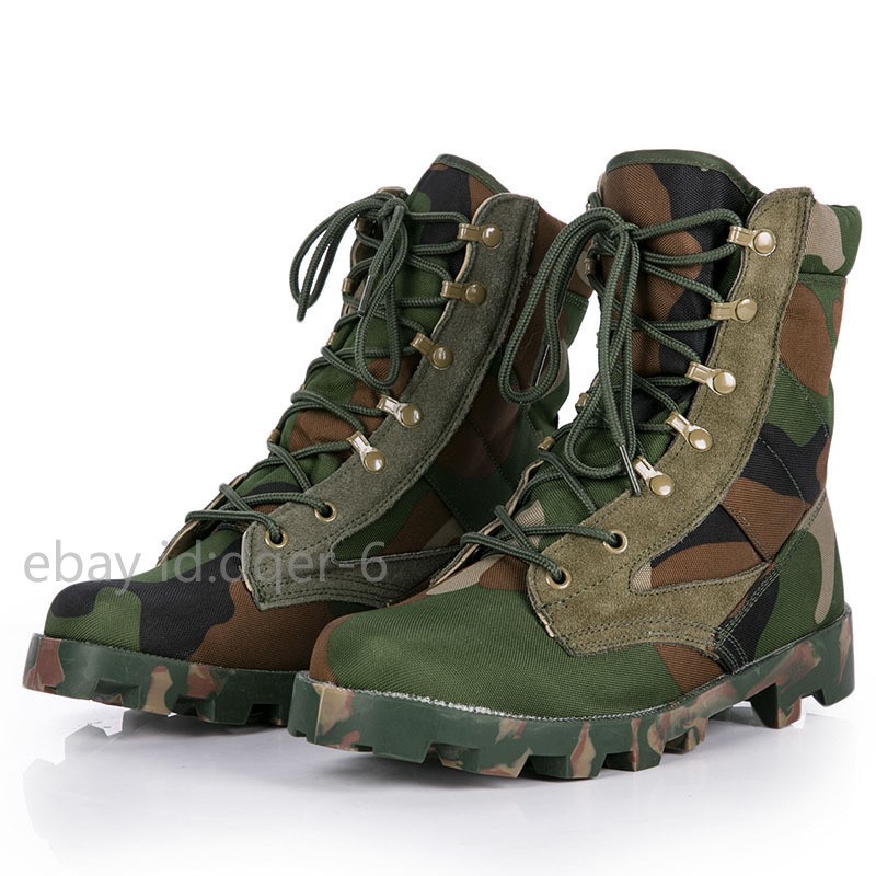 Mens Desert Army Combat Tactical Military Patrol Boots Work Hiking Jungle Shoes