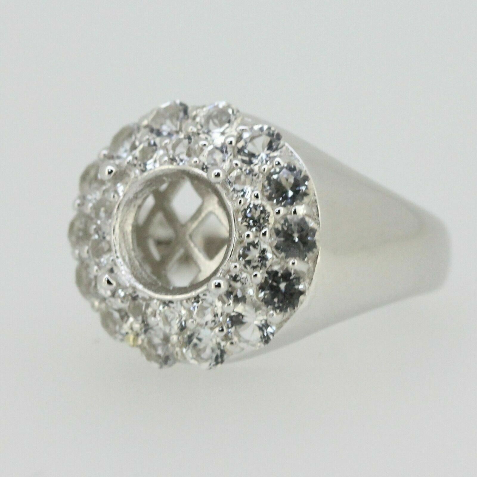 Sterling Silver Semi Mount Ring Setting Round RD 8x8mm