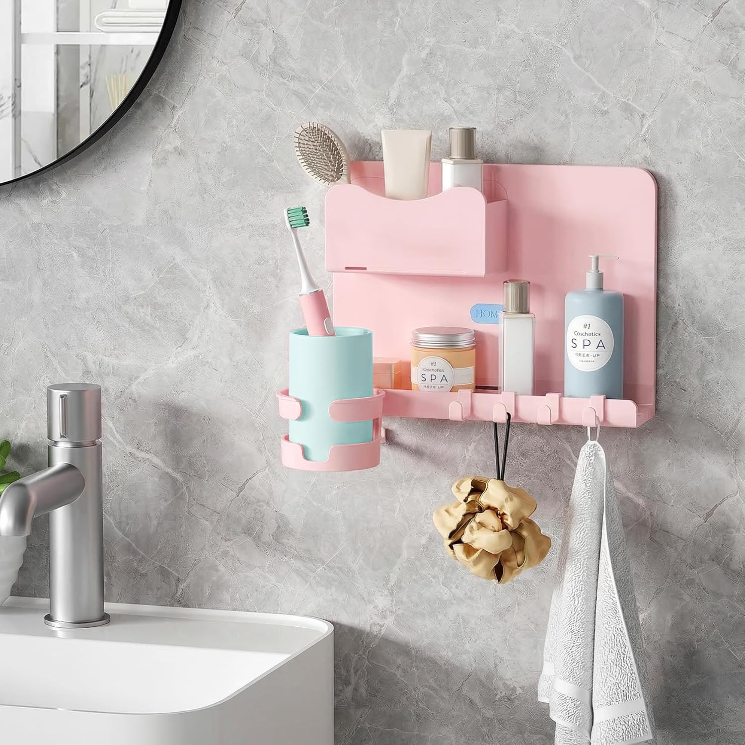Floating Shelves for Bedside Shelf Accessories Organizer, Wall Mount Shelf Stick