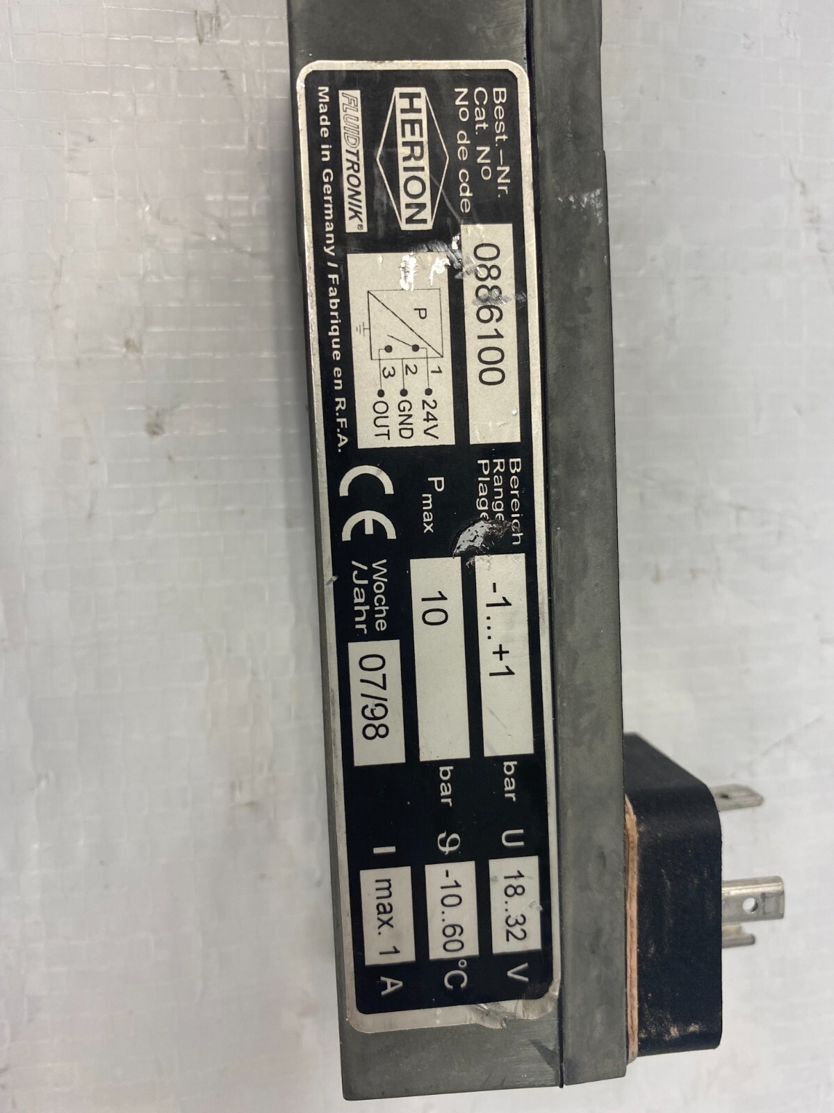 Herion Norgren 0886100 Pressure Switch