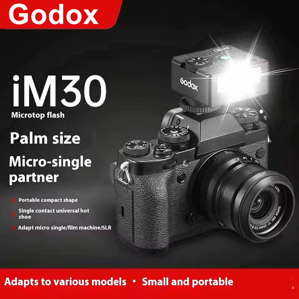 US 2X Godox iM30 Mini Pocket Camera Flash Light Speedlite For Canon Nikon Sony