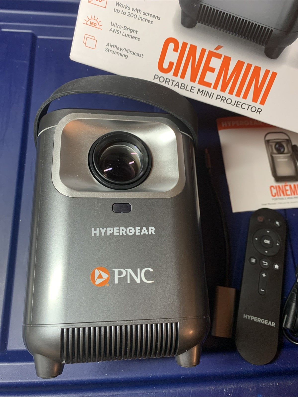 HyperGear Cinemini 720p HD Portable Mini Projector HDMI USB Wi‑Fi USED